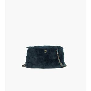 CHANEL Green Fur Chain Shoulder Bag A-A13229